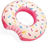 Intex 56265NP 59265 Inflatable Donut Pink 107 x 99 cm Aqua Pool Float view 4
