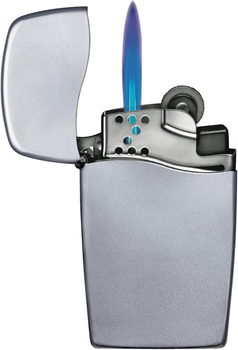 Amazon Com Zippo Blu Dusted Chrome Butane Pocket Lighter Sports Outdoors
