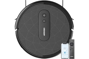 AIRROBO Robot Vacuum Cleaner - Robotic Vacuums with 2800Pa Suction Power, Ideal for Pet Hair, Hard Floors, and Low Carpets - Self-Charging, App Control - 120 Minutes Runtime.