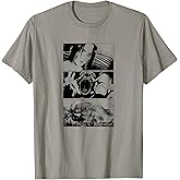 Attack on Titan Season 3 Stacked Scenes Black and White T-Shirt