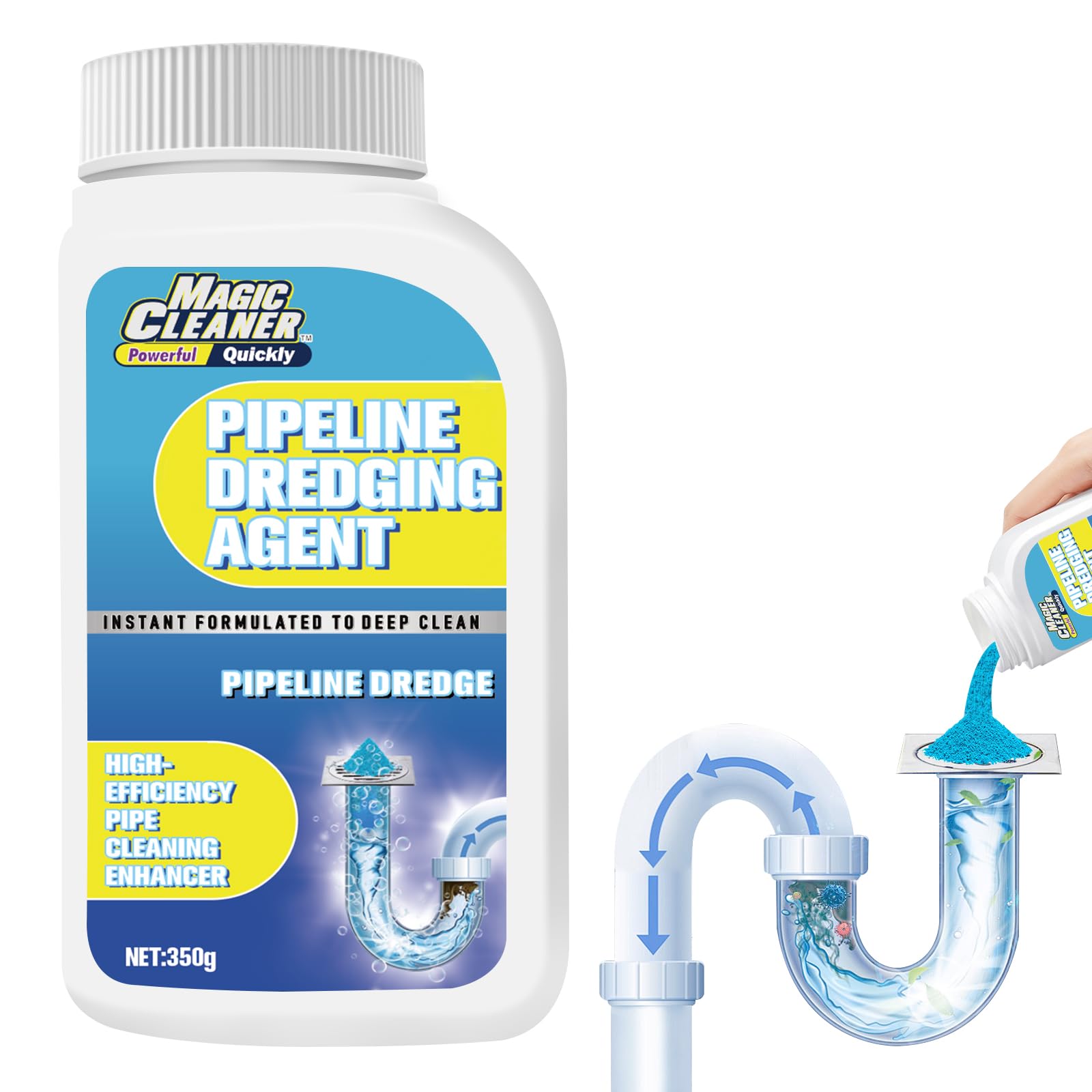 Photo 1 of Pipeline Dredging Agent, 350ml Drain Cleaner, Powerful Sink & Toilet Clog Remover for Kitchen & Bathroom Cleaning, 1PCS (8 Fl Oz)