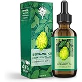 Bergamot Essential Oil - 100% Natural Bergamot Oil for Hair, Skin, Diffuser (1 Fl Oz)