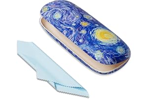 ZAXMEY Eyeglasses Case, Portable Hard Shell Protective Case for Glasses, Eyeglass Holder Box for Women with Cleaning Cloth