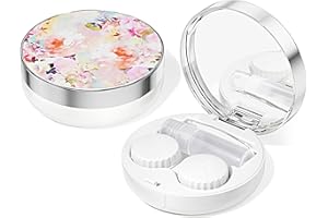LISHAE Contact Lens Case/Travel Contact Case, Portable Contact Lens Case Portable Contact Box with Mirror Tweezers Remover Solution Bottle for Daily Travel Outdoor