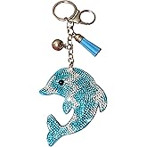 Popfizzy Bling Keychain Accessories for Women, Rhinestone Car Keys Charms, Cute Purse Charms for Handbags