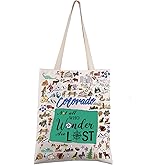 FEELMEM Colorado Vacation Travel Tote Bag Colorado Shoulder Bag Colorado Trip Gift