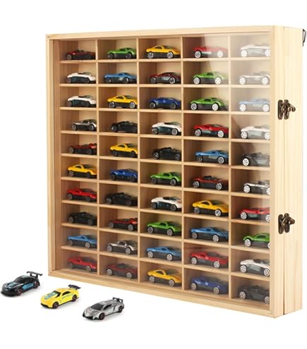 Huudngeje 1:64 für Hot Wheel Display Box, Automodell, Spielzeugschrank, Regal für Hotwheel Autos, Druckguss Aufbewahrung, Staubdichte Display Box A