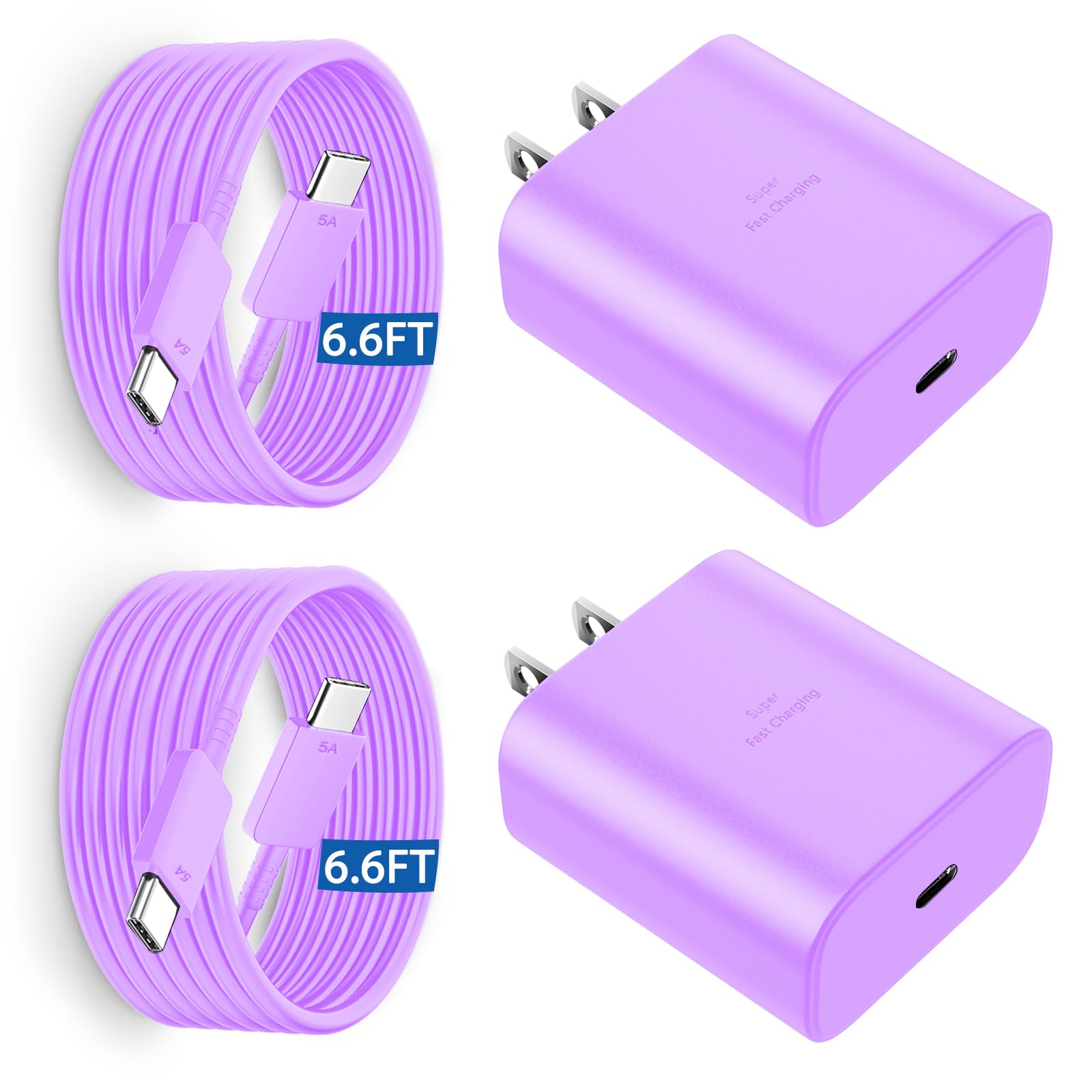 45W USB C Super Fast Charger Type C Charger Fast Charging Android Phone Charger Block with 6.6FT Type C Charging Cable for Samsung Galaxy S26 Ultra/S26/S26+/S25/S25 Ultra/S25+/S24 Ultra/S23 Ultra/S22