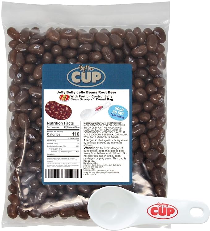 Jelly Belly Jelly Beans Bulk A & W Root Beer 1 Pound Bag