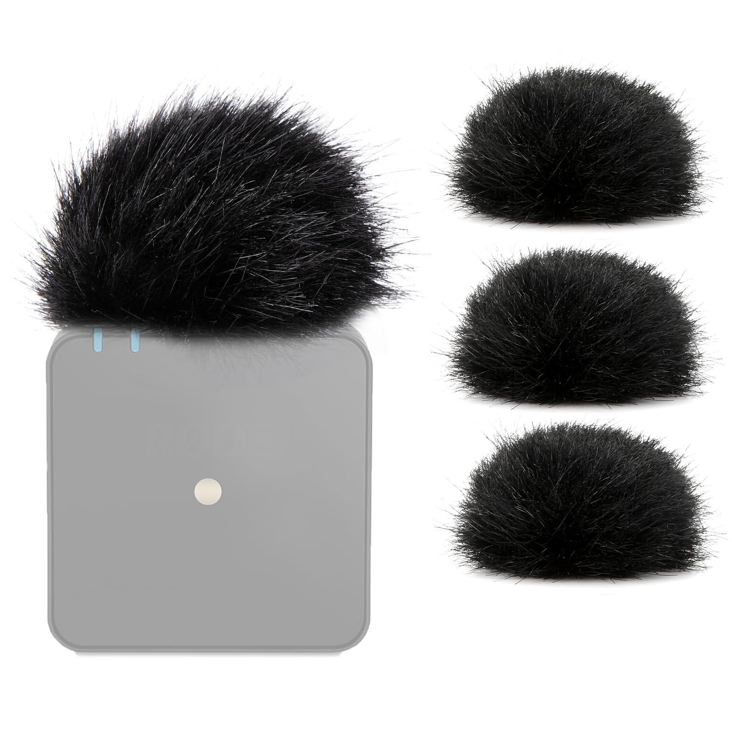 Furry Windscreen for Rode Wireless Go 2, Microphone Wind Cover Muff for Rode Wireless Pro/Rode Wireless ME/VideoMic Pro Fluff Windscreen for Wind and Background Noise Reduction by SUNMON (4PC)