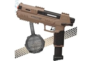 JOCUND PLANET Super Pulse Electric Water Blaster (Brown), Automatic Squirt Blaster with Simulated Recoil, Waterproof Powerful Water Blaster, One Reload 250 Rounds, Pool Beach Outdoor Water Fighting Toy for Kids