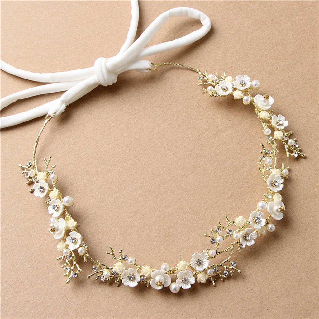 ZGP &Tocado Corona Guirnalda de la Mujer Tocado de la Guirnalda Accesorios para el Cabello Nupcial Shell Hairband Hairband Accesorios de Matrimonio