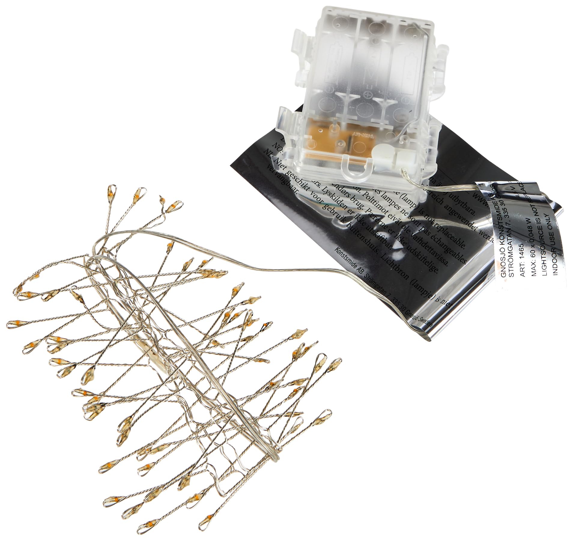Konstsmide Micro LED Fairy Lights, Fire Cracker, Plastic (Silver)