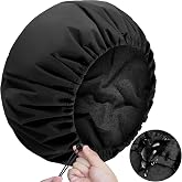 Sheomern 15" XL Extra Large Terry Lined Shower Cap, Adjustable Dual Waterproof Shower Cap for Women Reusable Soft Hair Cap Bath Cap for Long Braids, Thick Hair, Locs, Curly Hair