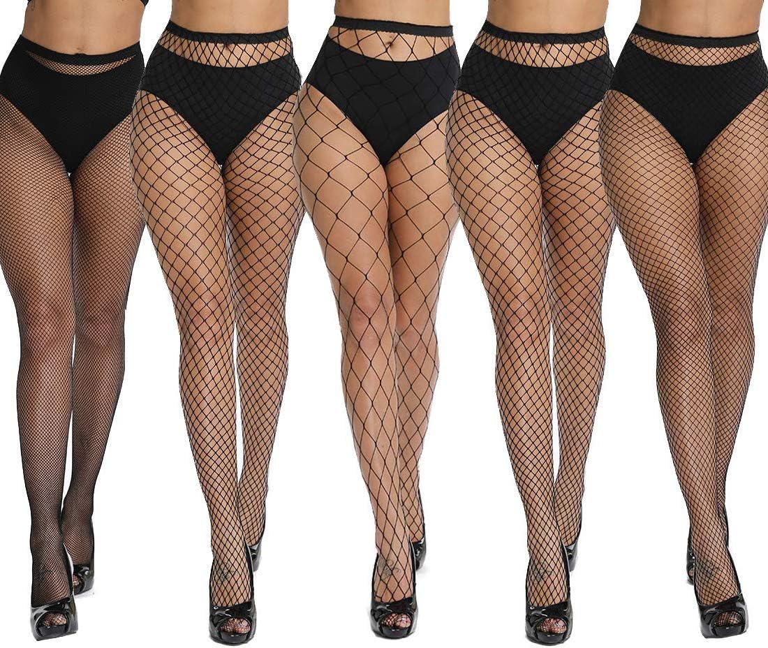 akiido High Waist Tights Fishnet Stockings Thigh High Stockings Pantyhose