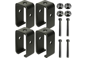 BIAXJUNY Black Channel Trolley Track Hanger Bracket for Unistrut Strut Channel, 1-5/8 Trolley Track Intermediate Support Hanger Bracket for All 1-5/8" Channel Trolley Track 1300 LB Load Rated (4pc)