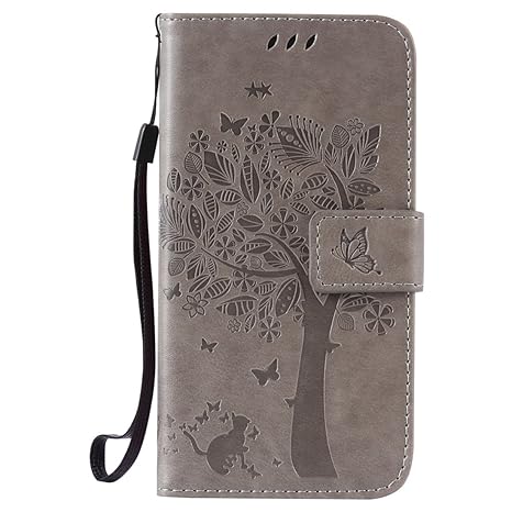 Nancen Compatible with Handyhülle Galaxy S5 / SM-G900F Flip Schutzhülle Zubehör Lederhülle mit Silikon Back Cover PU Leder Ha