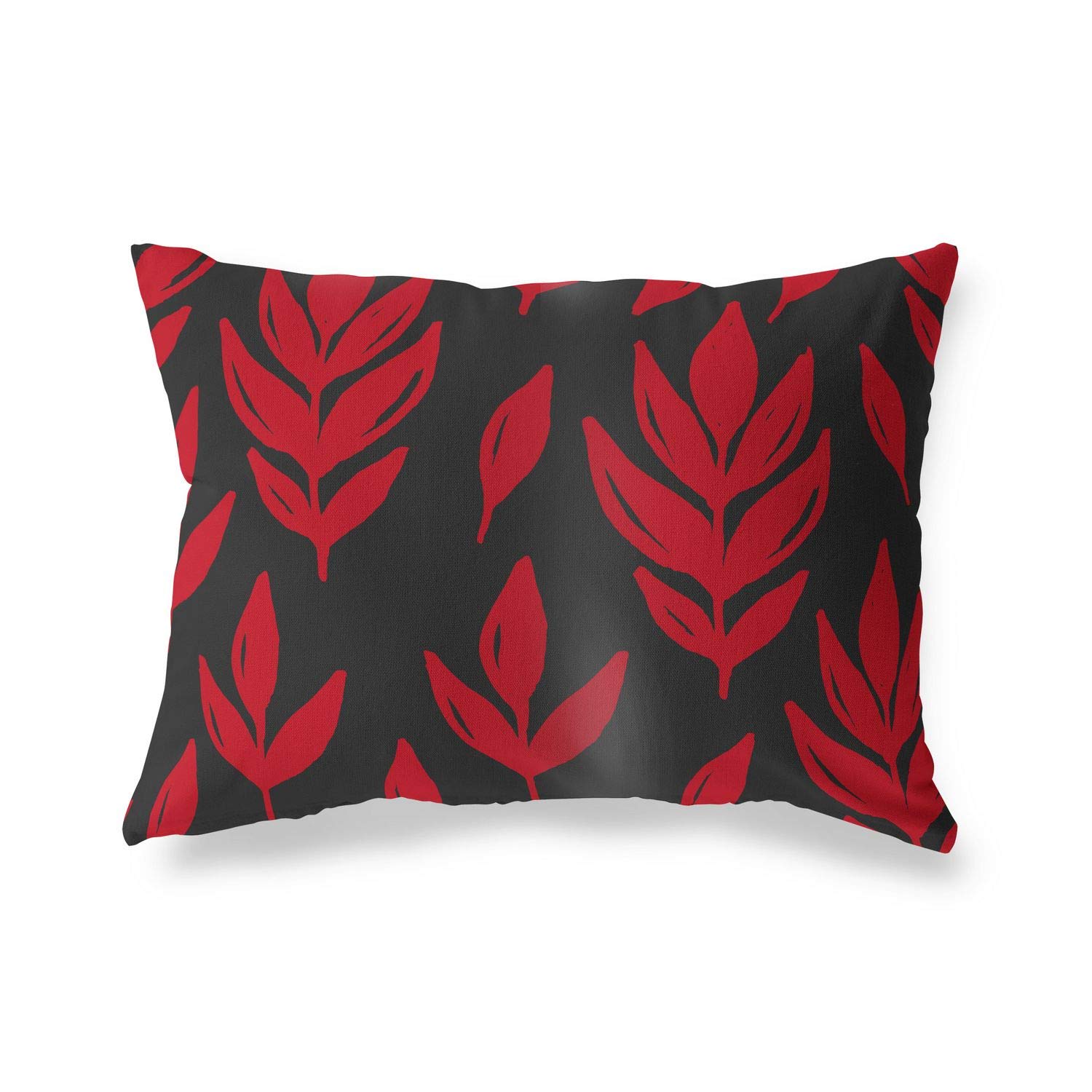 BonaMaison Decorative Cushion Cover, Red Black Throw Pillow Covers, Home Decorative Pillowcases for Livingroom, Sofa, Bedroom, Size: 45X60 Cm - Designed and Manufactured in Turkey