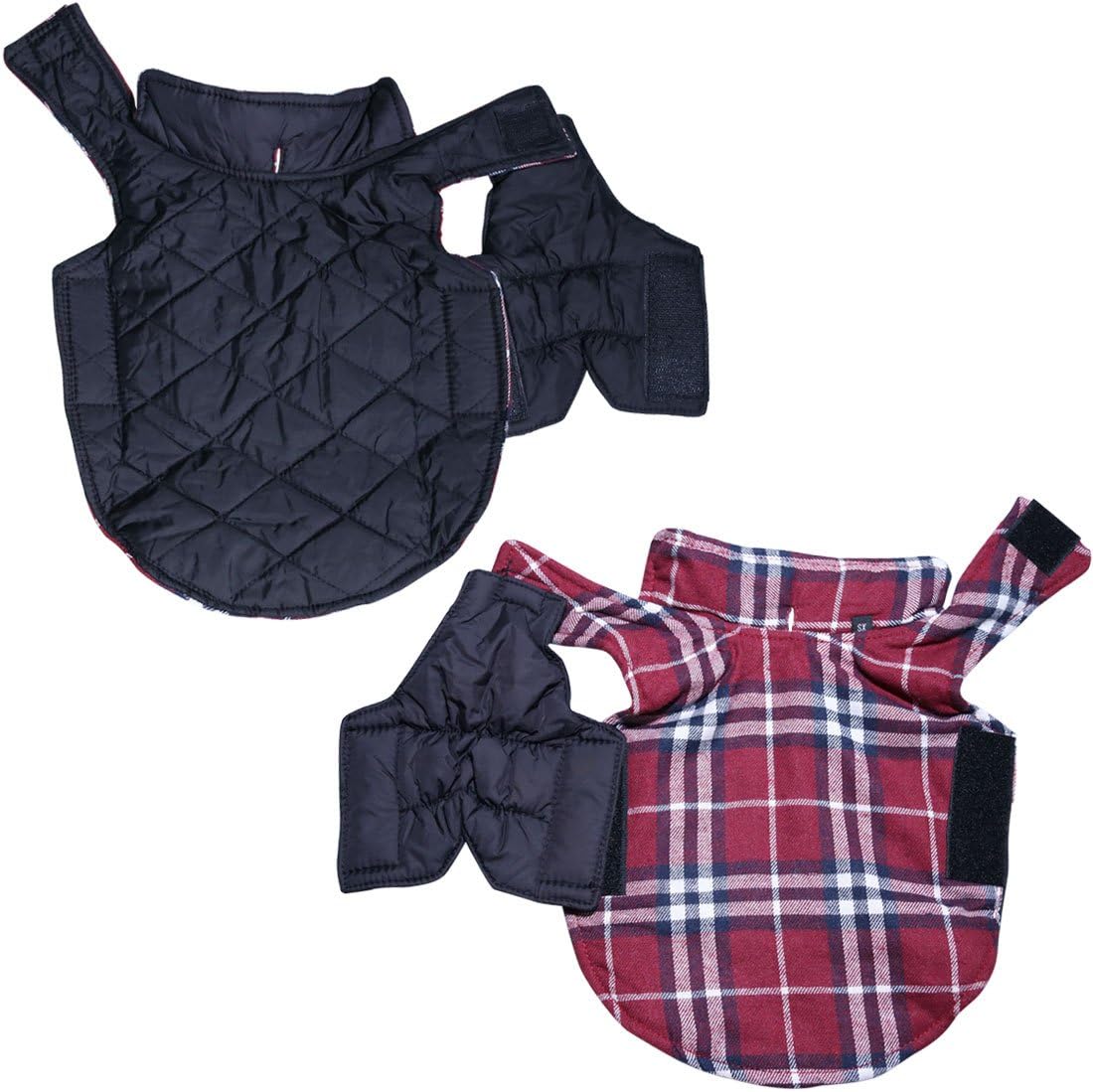 Dog Jacket Waterproof Coat with Reflective Stripe Windproof Pet Vest Warm Puppy Clothes Reversible Winter Coats Cold Weather Jackets Sweater for Extra Large Dog