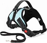 Musonic No Pull Dog Harness XS LightBlue with Leash Included