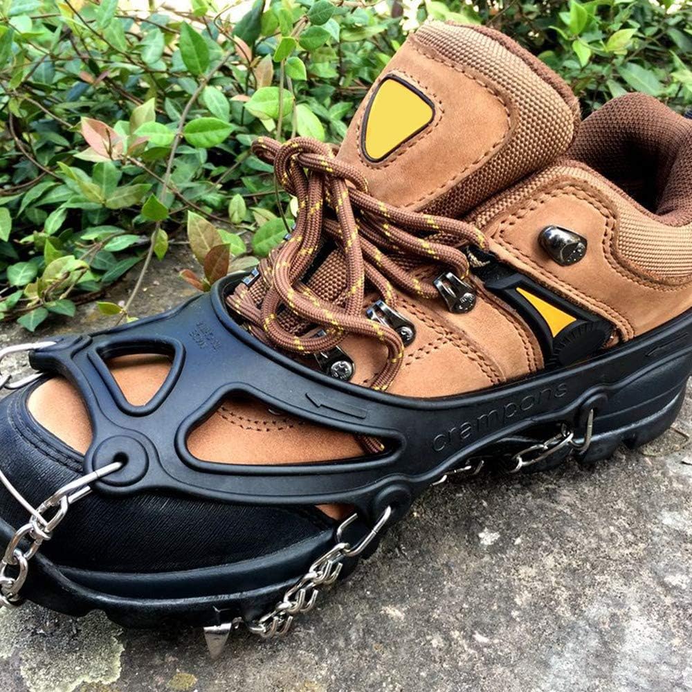fare jogging o escursioni su neve e ghiaccio misura M/L/XL scarpe/stivali  19 punte ramponi ghiaccio neve grip sistema di trazione tacchetti sicuro  proteggere per camminare Pinze da giardino urban-earth.co.uk