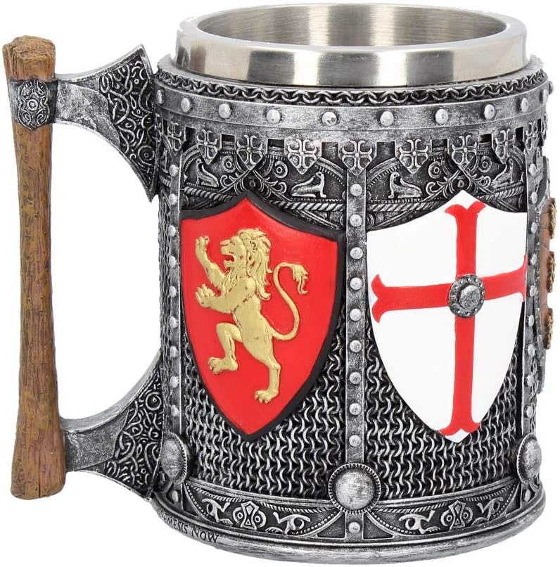 Nemesis Now B2405G6 English Tankard Mug 17.5cm Silver, Grey - Image 5
