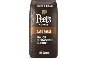 Peet's Coffee, Dark Roast Whole Bean Coffee - Major Dickason's Blend 10.5 Ounce Bag