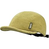 Clakllie Corduroy 5 Panel Hat Short Brim Baseball Cap Urban Street Flat Bill Hats Cooling Trucker Hats Snapback Fitted Cap