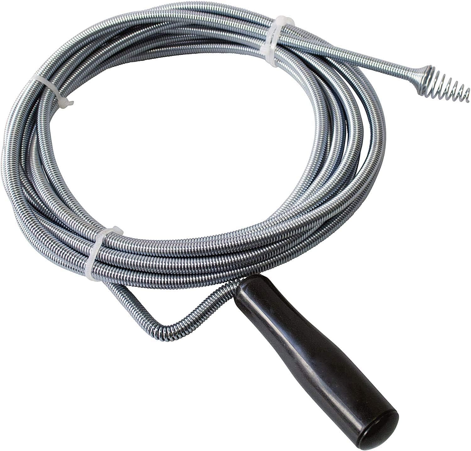 Flexible Spring Wire Sink & Drain Cleaner Snack for Use with Washing Machines Sink Baths Drains & Dishwashers Unblocked Toilet Pipe Heavy Duty (5m)