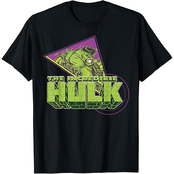 Amazon.com: Marvel The Incredible Hulk Retro 90s T-Shirt