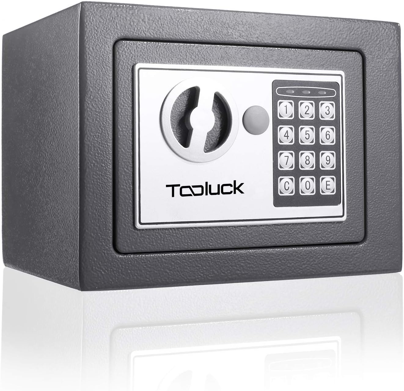 TOOLUCK Safe Box, Digital Security Safe, Fireproof Keypad Safe Lock Box with Keys, Money Box and Deposit Box for Cash Gun Jewelry Home Office Hotel Storage