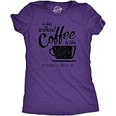Womens A Day Without Coffee is Like Just Kidding I Have No Idea T Shirt Funny