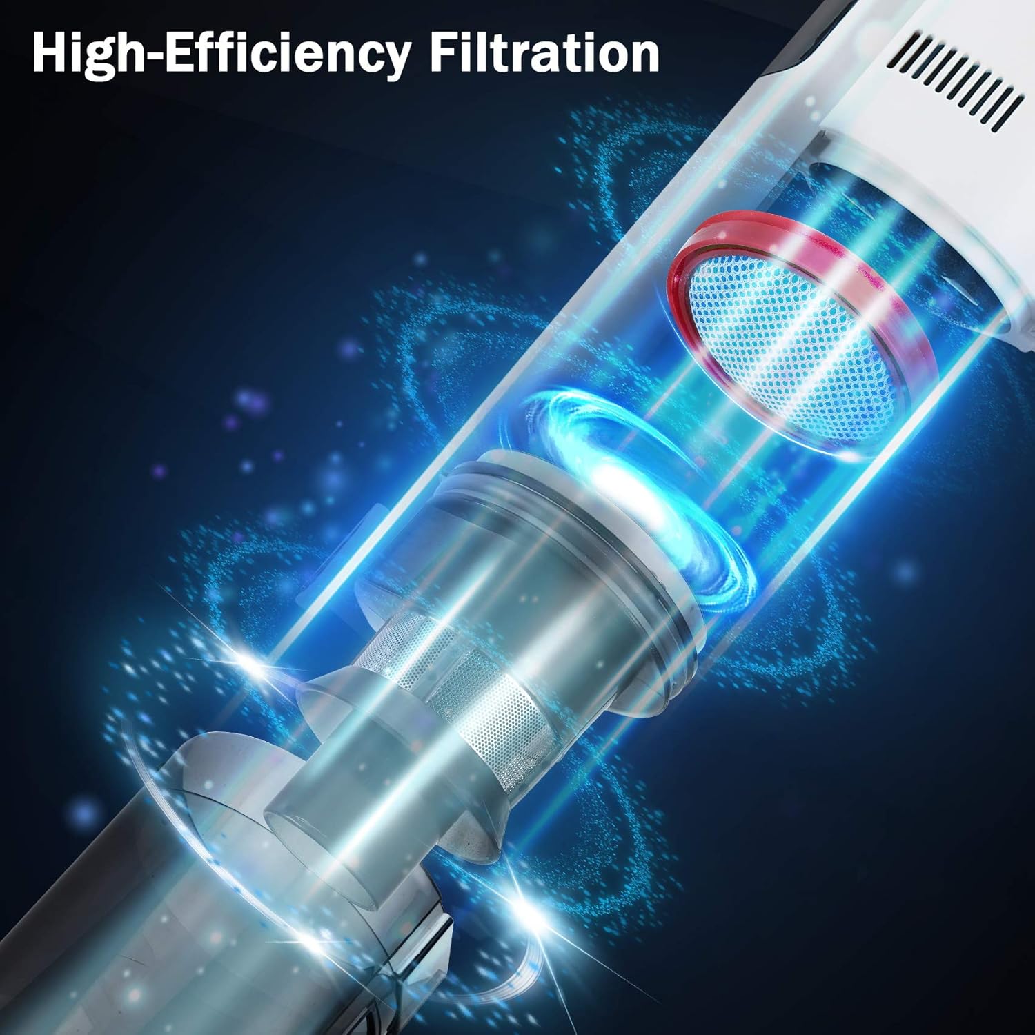 Micol Cordless Vacuum Cleaner, 20Kpa 4 in 1 3 Power Modes Stick Vacuum with Brushless Motor Up to 35 Mins Max Runtime Detachable Battery for Home Hard Floor Carpet Pet Hair-007 -