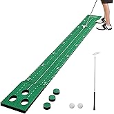 Wekin Indoor Putting Green Game Set, Golf Putting Game with Metal Putter & Golf Balls, Golf Putting Mat Training Aid for Backyard,Party,Office