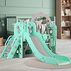 Arlopu Swing Slide for Kids, 6 in 1 Slide Climber