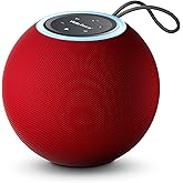 VidaTeco 30W Wireless Bluetooth Speaker with 360° Stereo Deep Bass, IPX5 Waterproof Outdoor Bluetooth Speaker, 14H Playtime, TWS Pairing for Home, Pool, Beach, Camping (Red)
