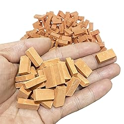 Woohome 1:16 Mini Red Wall Bricks, 350 PCS Mini