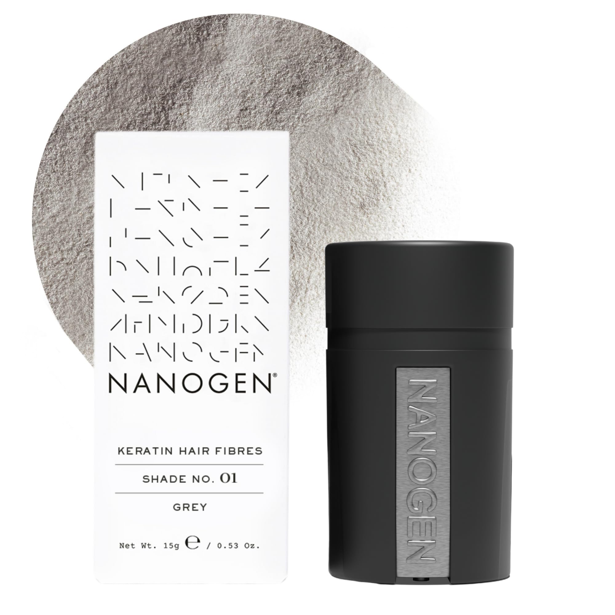 Nanogen Hair Fibres, 15 g, Grey โ image 1
