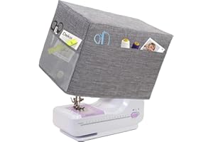 HARORANAX Sewing Machine Cover - Dust Cover with Storage Pouch, for Singer, and Most Standard Home Sewing Machines (Grey)