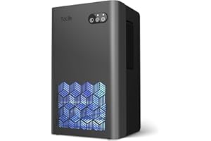 ToLife Dehumidifier for Home 95 OZ Water Tank, 1000 sq.ft Dehumidifiers for Basement Bedroom Bathroom with Auto Shut Off 7 Colors LED Light, Grey