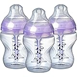 Tommee Tippee Decorated Advanced Anti-Colic Bottles, Breast-Like Slow Flow Nipple, Heat-Sensing Technology, BPA-Free - 9 Oun