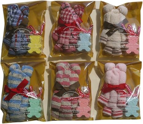 Amazon タオルの萩原 タオルハンカチ ベア 入浴剤 バスフィズ 6個セット 色柄おまかせ ラッピング袋入 Th Bear Nyuuyoku 6p タオルセット ホーム キッチン オンライン通販