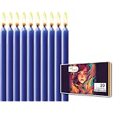 20 Pack Spell Chime Candles-4 Inch Dark Blue-Colored, Candle - for Home Decor Kitchen Decor Wedding Decoration-20 Spell Candles