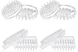 Queekay 8 Pcs Carpet Protector Spiked Plastic Caster Cups Round and Square Comfortable Touch Caster Cup Spiked Furniture Protector for Sofas, Tables, Chairs Offices Bookcases Other