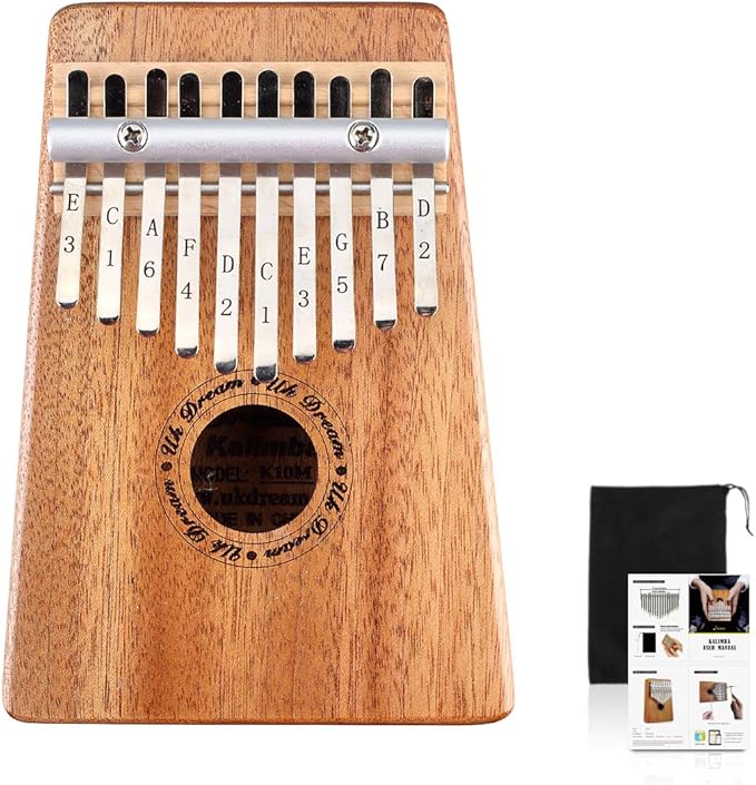 Kalimba 10 Keys Thumb Piano,Mahogany Finger Piano/Mbira