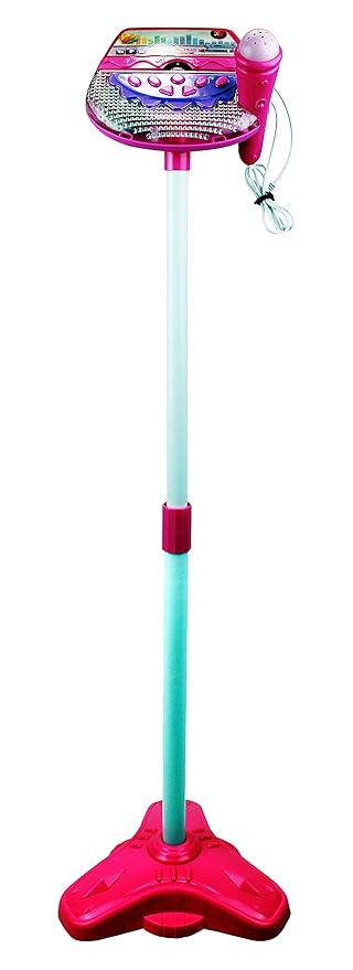 Buy Rockin Star Karaoke Children S Kid S Toy Stand Up Microphone Playset W Built In Mp3 Jack Speaker Pink Online At Low Prices In India Amazon In