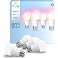 Philips Hue Essential Smart LED A19 Bulb, White and Color Ambiance, E26 Base, 8.8W, 2200K-6500K, 800 Lumens, Dimmable, Works 
