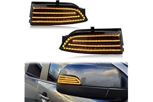 KEEGTBOX Sequential Amber LED Side Mirror Turn Signal Marker Lights Fit for 2019-2023 Ford Ranger Lariat Ranger T6 Raptor Wil