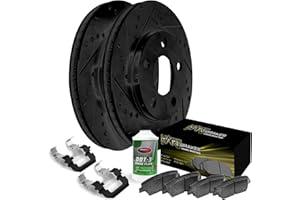 Hart Brakes Front Brakes and Rotors Kit |Front Brake Pads| Brake Rotors and Pads| Ceramic Brake Pads and Rotors |fits 1994-1999 Dodge Ram 1500, 1999 Dodge Ramcharger