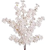 Apeair Artificial Cherry Blossom Branches 3Pcs 40" Faux Silk Cherry Blossom, Fake Flowers with Leaves Bouquet Decorations for